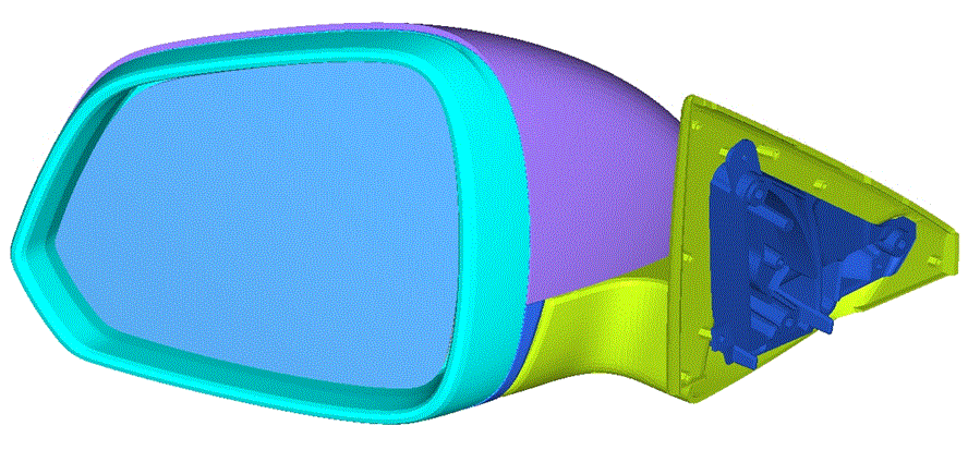 汽车后视镜、内门把手、加油盖等汽车零部件有限元分析